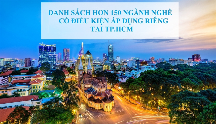 Danh mục hơn 150 câu ràng ngành nghề áp dụng tại Thành phố Hồ Chí Minh